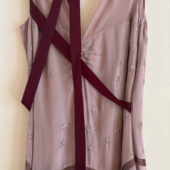 BCBGMaxAzria Mauve and Burgundy Backless Dress - Picture 3 of 7